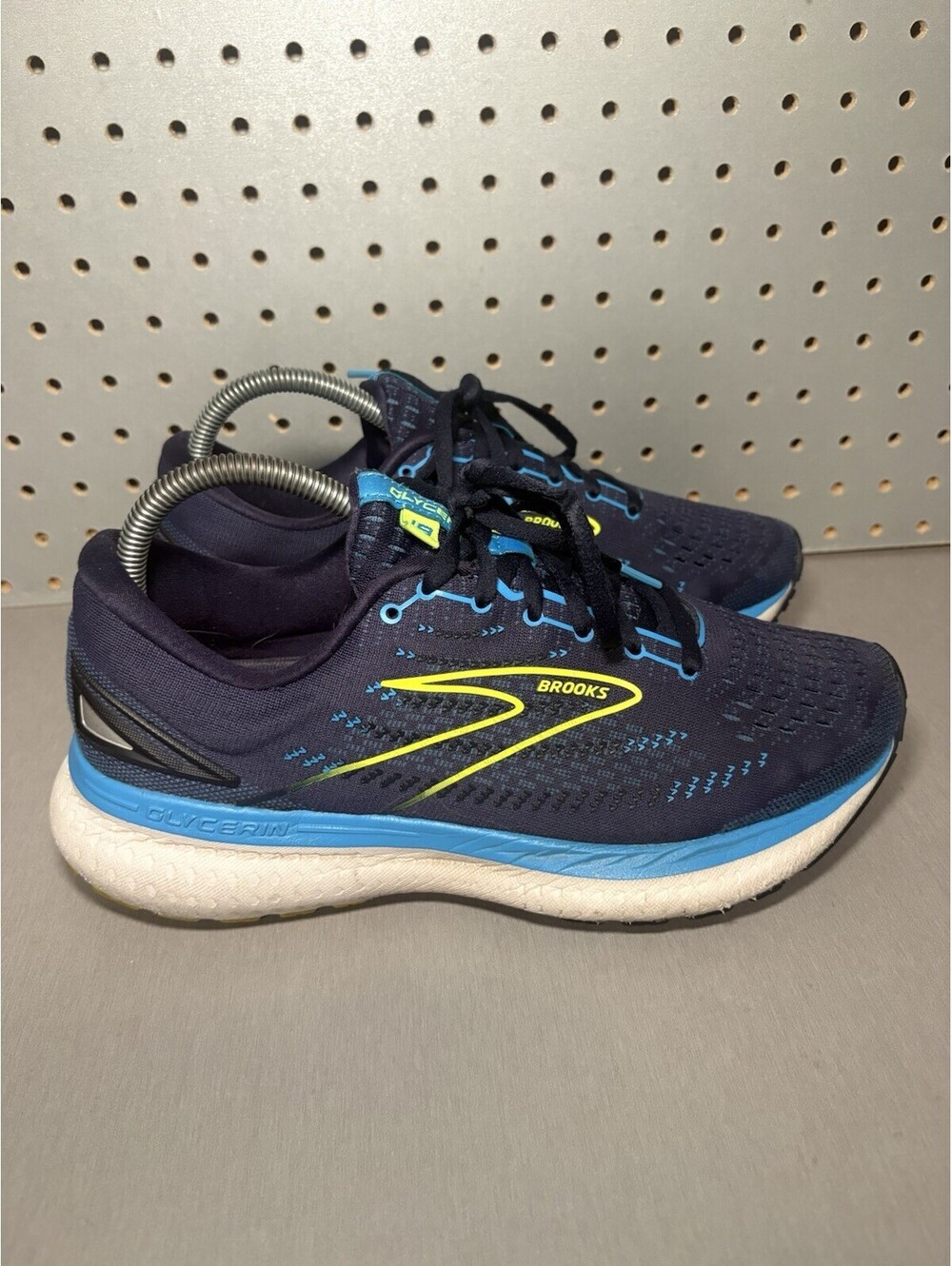 Brooks Glycerin 19 Shoes Mens Sz 8.5 2E EE Wide Blue Running Walking Sneakers